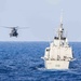 CH-148 Cyclone Helicopter prepares to land aboard Winnipeg during RIMPAC 2022