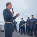 Rear Admiral Donnelly Visits USS Antietam (CG 54)