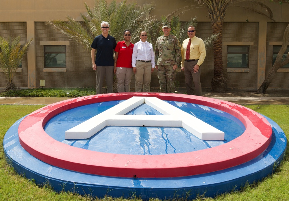 Area Support Group-Kuwait hosts American Red Cross leadership, July 2022