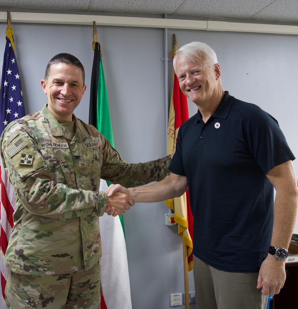 Area Support Group-Kuwait hosts American Red Cross leadership, July 2022