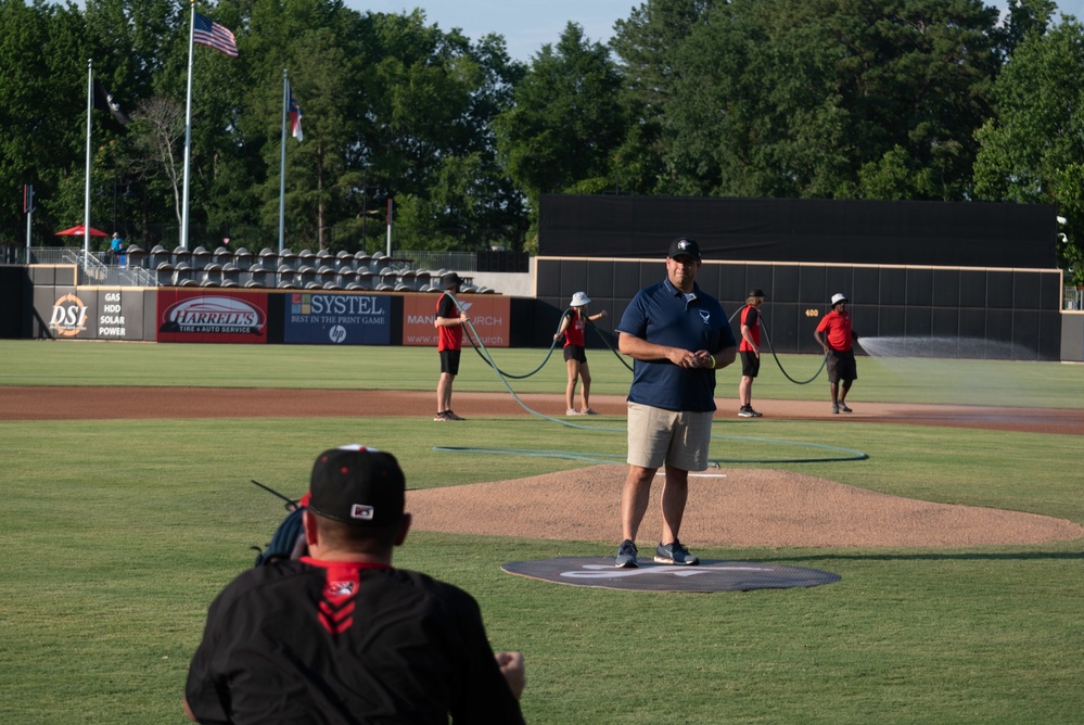 DVIDS Images 43 AMOG Commander Throws Ceremonial First Pitch at
