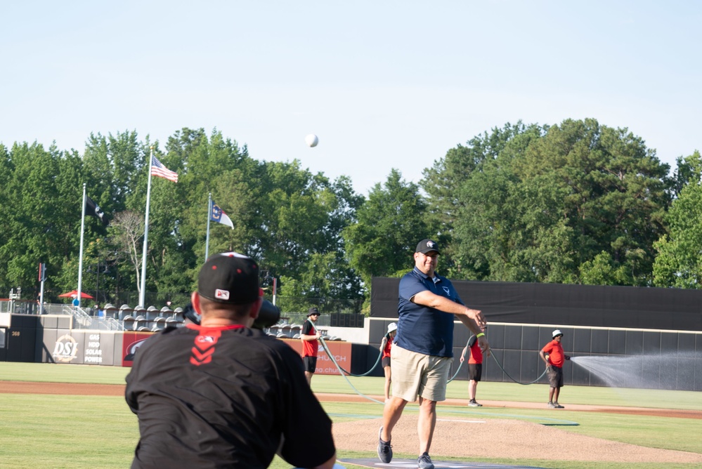 DVIDS Images 43 AMOG Commander Throws Ceremonial First Pitch at