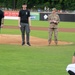 43 AMOG Senior Enlisted Leader Throws Ceremonial First Pitch at Minor League Baseball Game