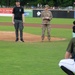43 AMOG Senior Enlisted Leader Throws Ceremonial First Pitch at Minor League Baseball Game