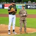 43 AMOG Senior Enlisted Leader Throws Ceremonial First Pitch at Minor League Baseball Game