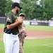 43 AMOG Senior Enlisted Leader Throws Ceremonial First Pitch at Minor League Baseball Game