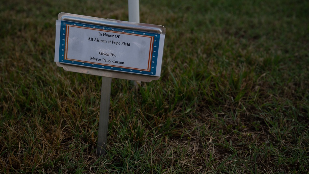 Pope Airmen Participate in Erwin Field of Glory Flag Day Ceremony