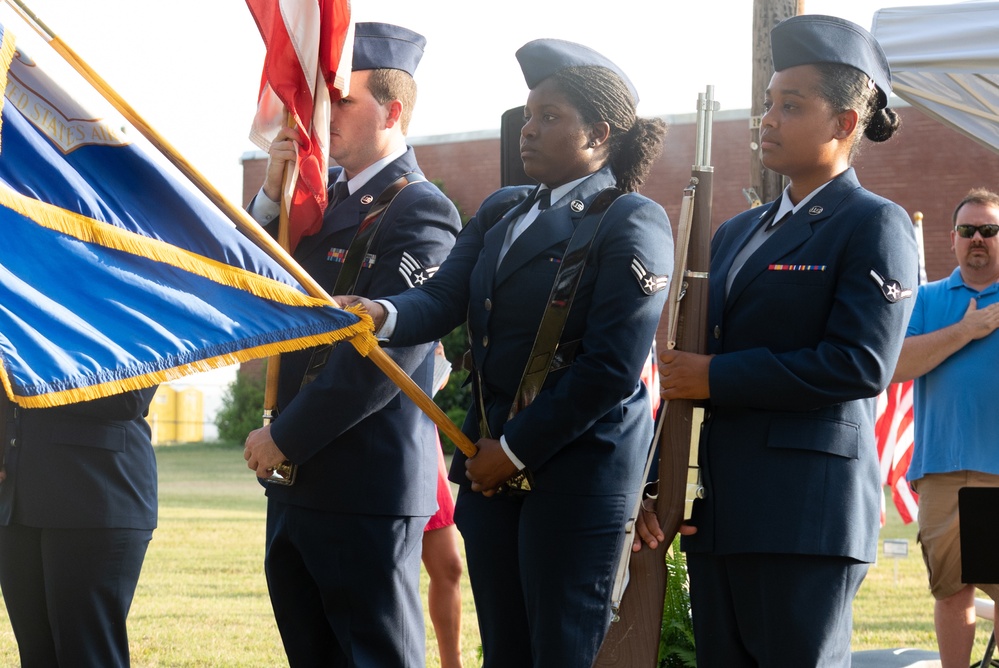 Pope Airmen Participate in Erwin Field of Glory Flag Day Ceremony