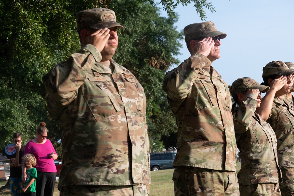 Pope Airmen Participate in Erwin Field of Glory Flag Day Ceremony