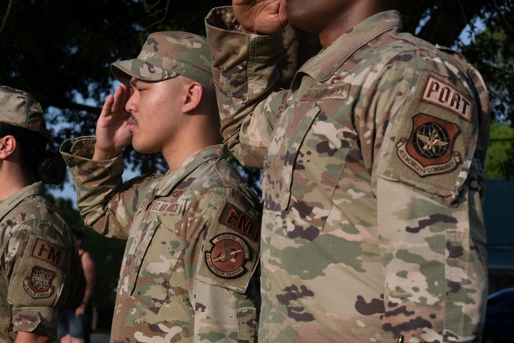 Pope Airmen Participate in Erwin Field of Glory Flag Day Ceremony