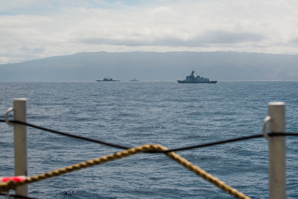 Partner nations conduct Naval Surface Firing Support Exercise during RIMPAC 2022