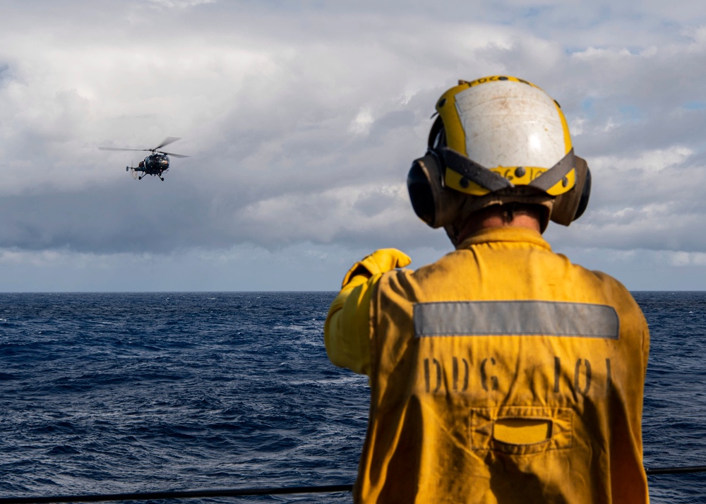 USS Gridley conducts VBSS with FS Prairial