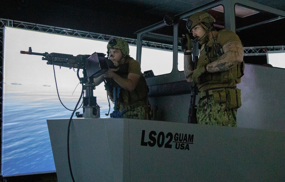 MESG-1 participates in a boat simulation