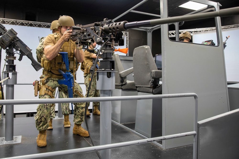 MESG-1 participates in a boat simulation