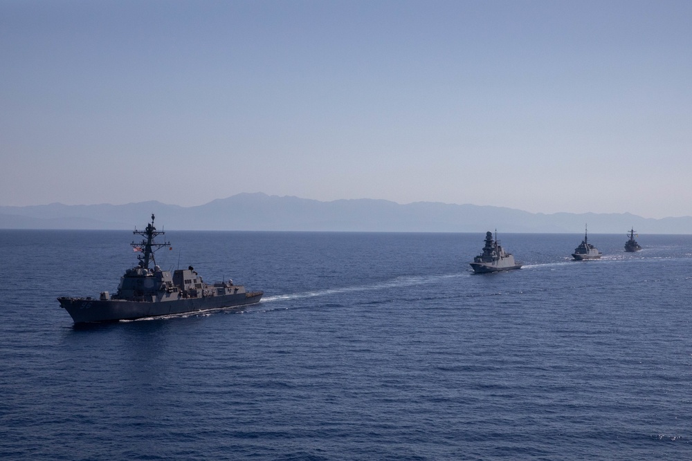 The USS Bainbridge is on a scheduled deployment in the U.S. Naval Forces Europe area of operations, employed by U.S. Sixth Fleet to defend U.S., Allied and Partner interests.