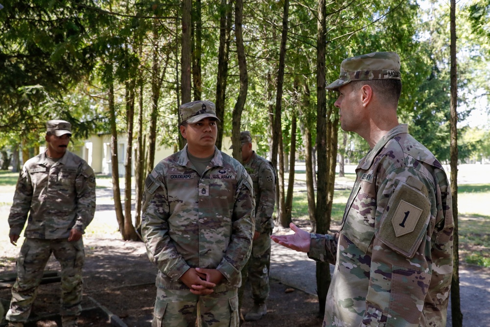 1ID deputy commanding officer visits Biedrusko Training Area