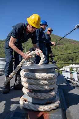 The USS Bainbridge is on a scheduled deployment in the U.S. Naval Forces Europe area of operations, employed by U.S. Sixth Fleet to defend U.S., Allied and Partner interests.