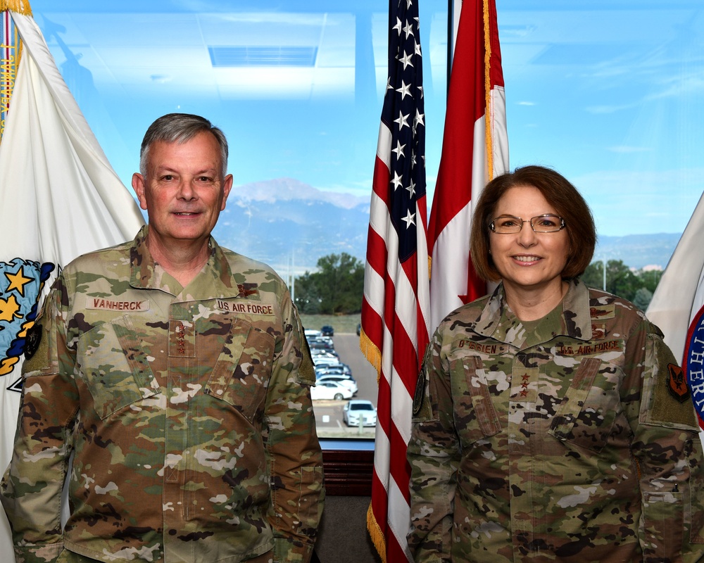 General Glen VanHerck Hosts Lt. Gen. Mary O'Brien at NORAD and USNORTHCOM