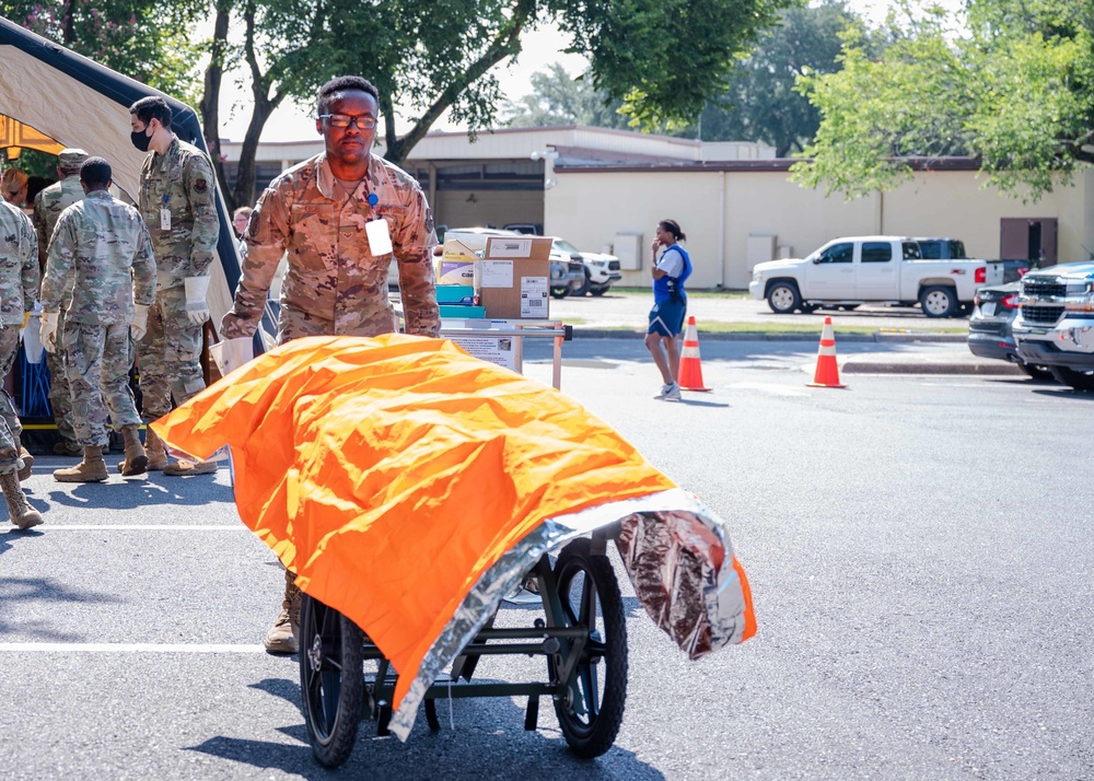 Chemical hazard exercise tests Barksdale’s medics