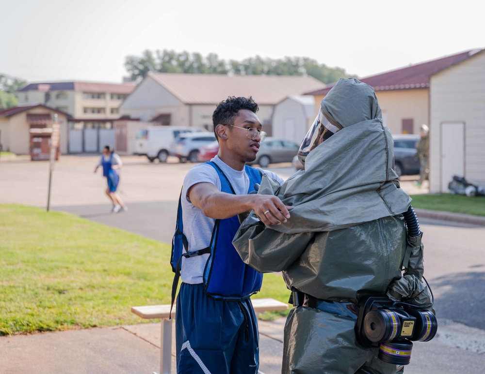 Chemical hazard exercise tests Barksdale’s medics