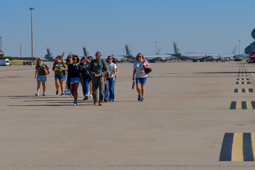 56 ARS aircrew educate spouses during orientation flight