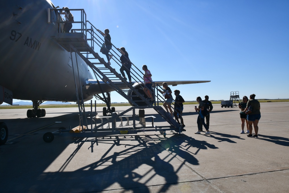 56 ARS aircrew educate spouses during orientation flight