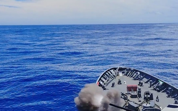 BRP Antonio Luna tests firepower during RIMPAC 2022 live-fire exercise