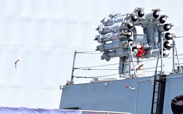 NSWC Corona Technicians install ITU BLOS tracker systems for RIMPAC 2022