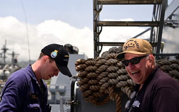 NSWC Corona Technicians install ITU BLOS tracker systems for RIMPAC 2022