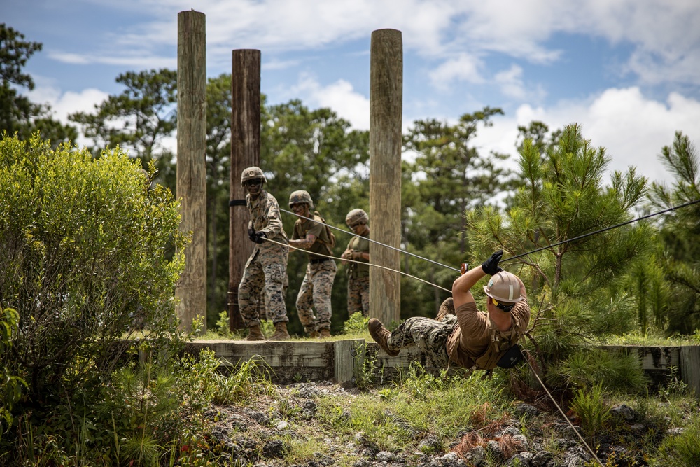 8th Engineer Support Battalion constructs rope bridges alongside Seabees during Summer Pioneer 22 (Day 4)