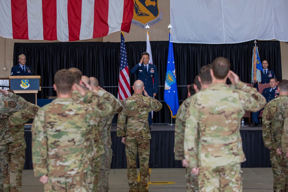 The 374th OG Change of Command ceremony