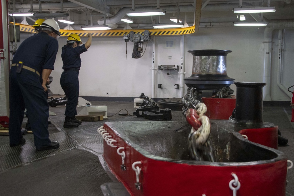 USS America Conducts Anchor Drop Test