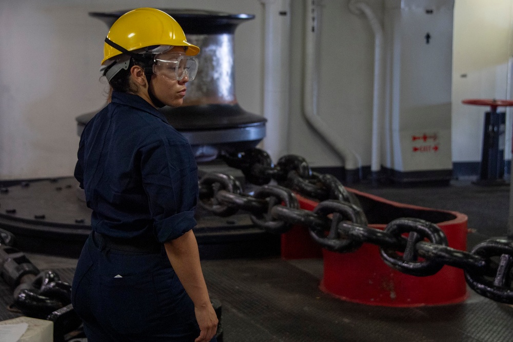 USS America Conducts Anchor Drop Test