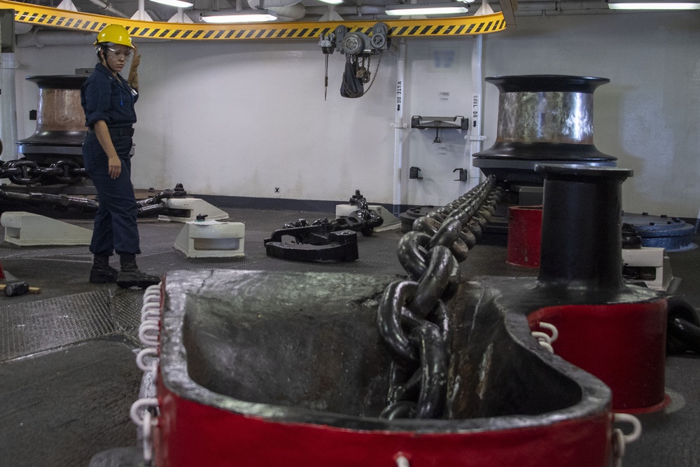 USS America Conducts Anchor Drop Test