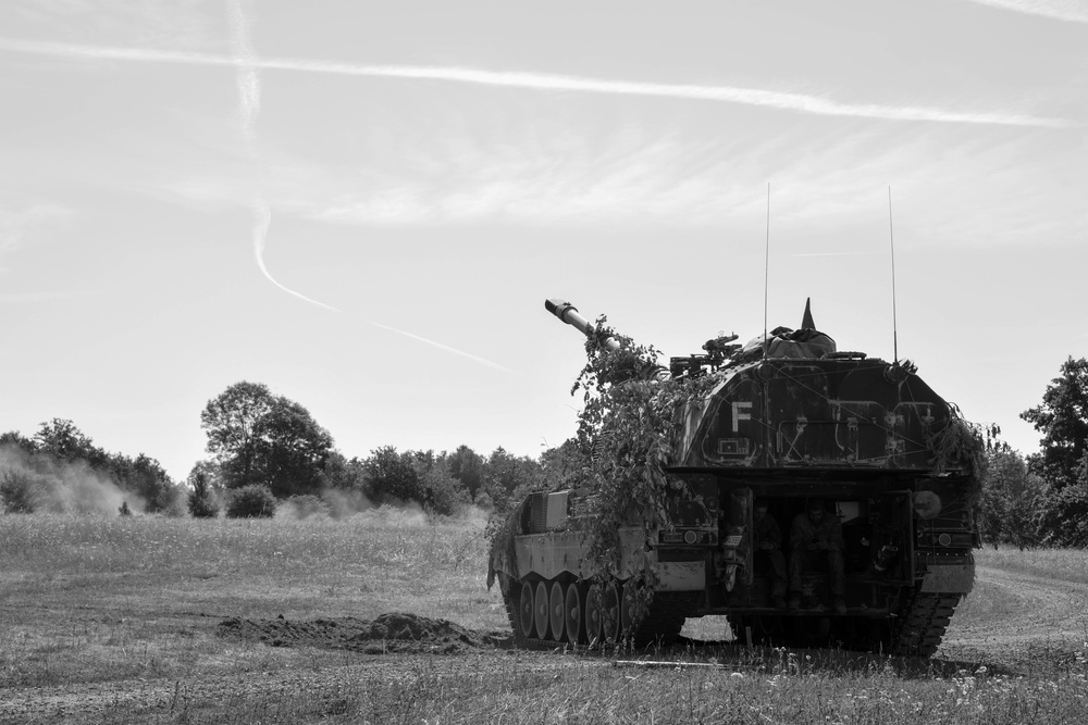 German soldiers occupy positions during exercise Dynamic Front 22