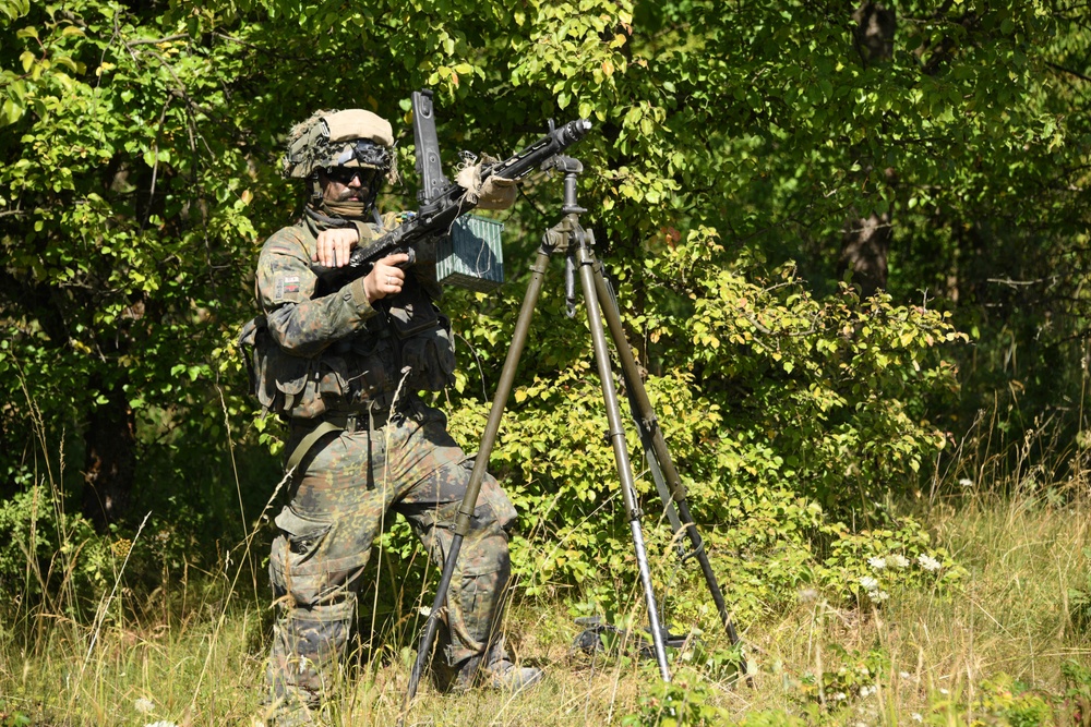German soldiers occupy positions during exercise Dynamic Front 22