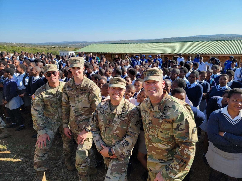 New York Army National Guard Soldiers honor Nelson Mandela Day with South Africa students