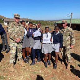 New York Army National Guard Soldiers honor Nelson Mandela Day with South Africa students