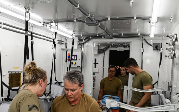 379th Air Med Evac airmen hone skills during training exercise