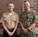 Musician 1st Class Franklin Silva and Musician 1st Class Nicholas Halbig are pinned upon arrival at U.S. Navy Band