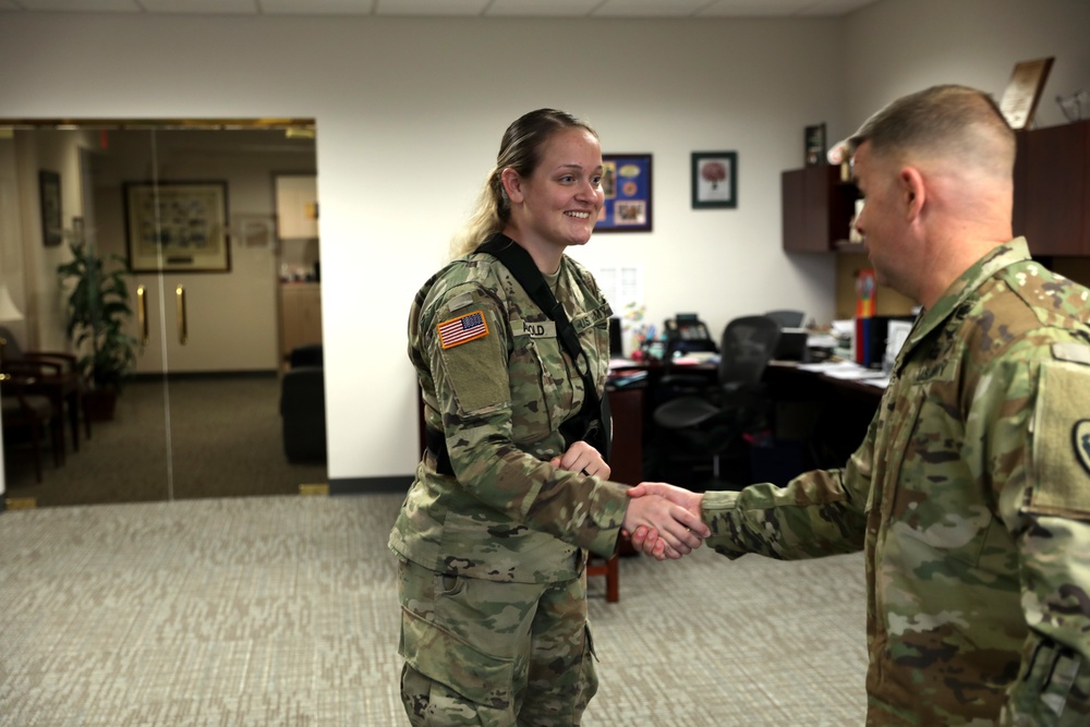 Coining Sgt. Arnold