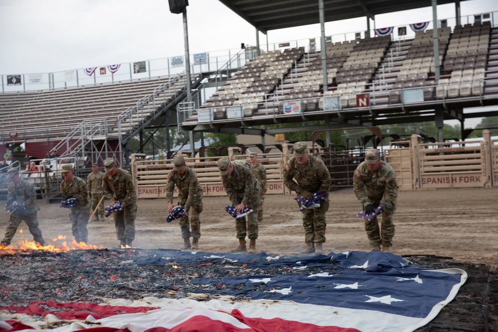 Utah National Guard supports the 24th annual Spanish Fork Flag Retirement Ceremony