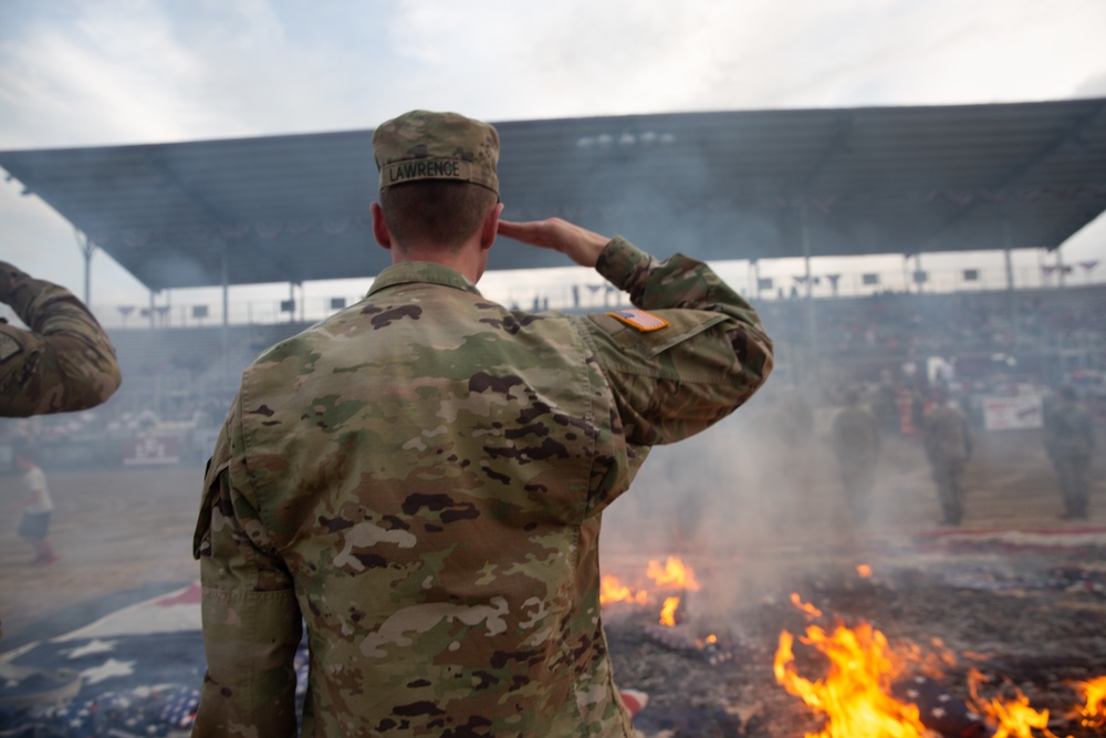 Utah National Guard supports the 24th annual Spanish Fork Flag Retirement Ceremony