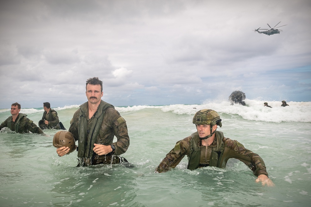 Australian Army Soldiers return to shore