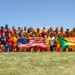 United States Military Women's Soccer Team; Mali Military Women's Soccer Team pose for a photo
