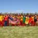 United States Military Women's Soccer Team; Mali Military Women's Soccer Team pose for a photo