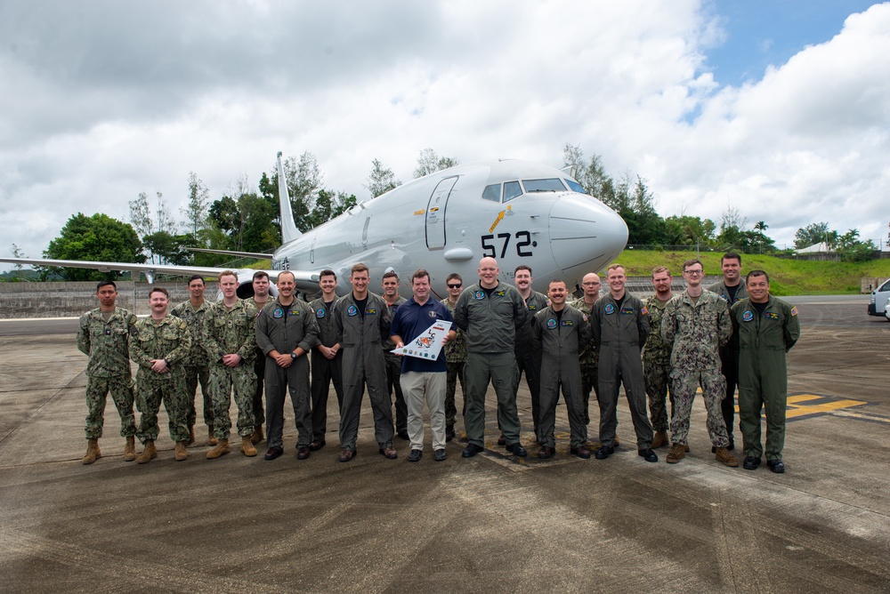 VP-8 Sailors Pose for a Photo with U.S. Ambassador to Palau