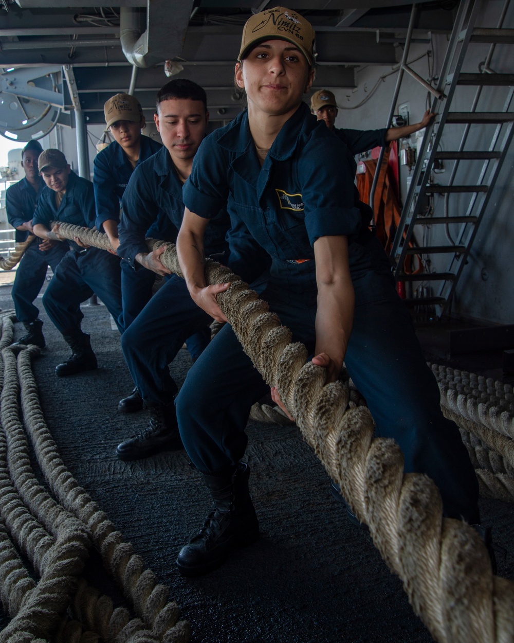 Sailors Heave In Line