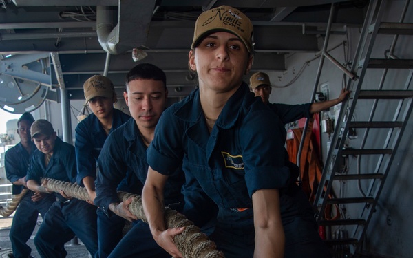 Sailors Heave In Line