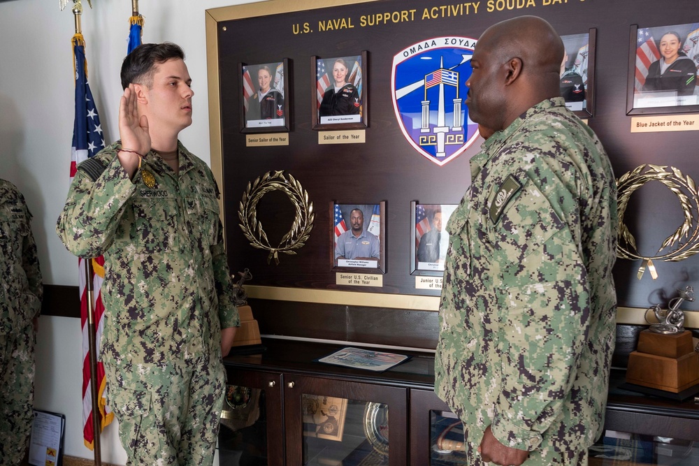 Reenlistments at NSA Souda Bay